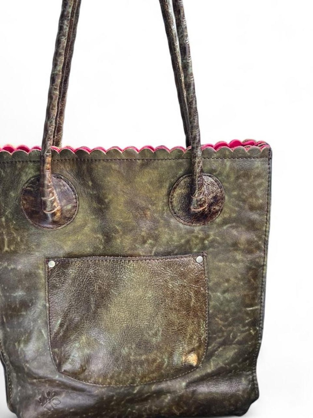 Patricia Nash Turquoise Floral rTooled Leather Tote with wallet - Picture 4 of 11